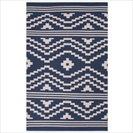 Jaipur Patagonia Rug from Traditions Made Modern Cotton Flat Weave Collection - Dark Denim